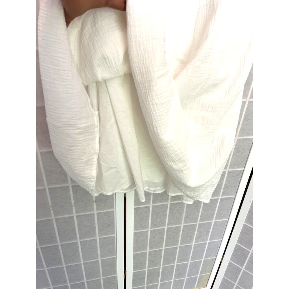 Rails Valentina Dress M White Cotton Gauze Tiered Mini Lined Square Neck Boho - Picture 6 of 6